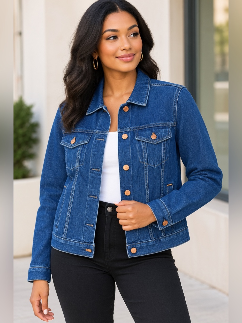 Madewell Women’s Classic Blue Denim Jacket Size Medium